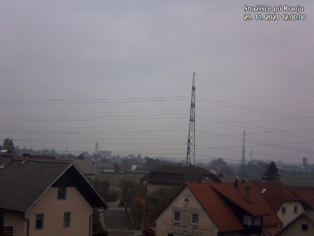 Pogled s postaje proti Krvavcu ob 12:00
