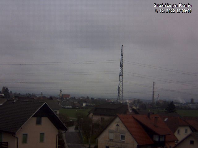 Pogled s postaje proti Krvavcu ob 12:00