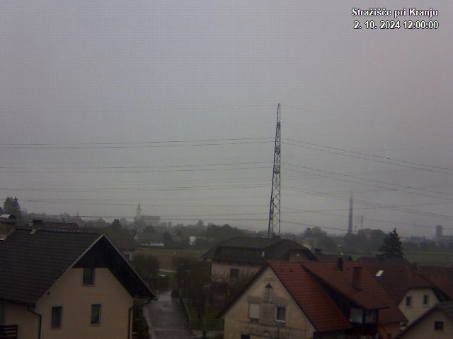 Pogled s postaje proti Krvavcu ob 12:00