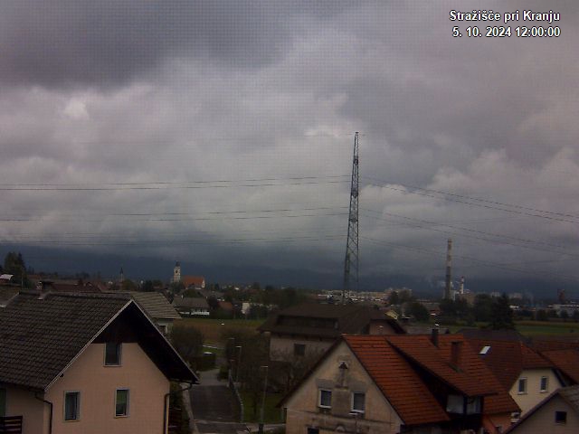 Pogled s postaje proti Krvavcu ob 12:00
