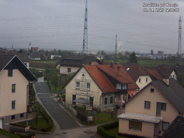 Pogled s postaje proti Krvavcu ob 12:00