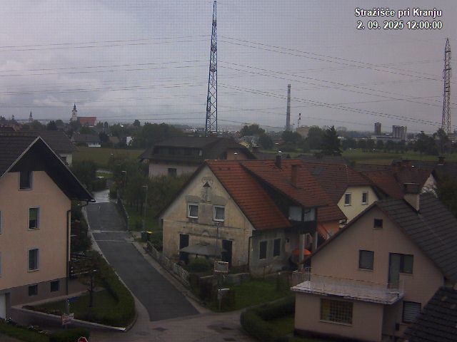 Pogled s postaje proti Krvavcu ob 12:00
