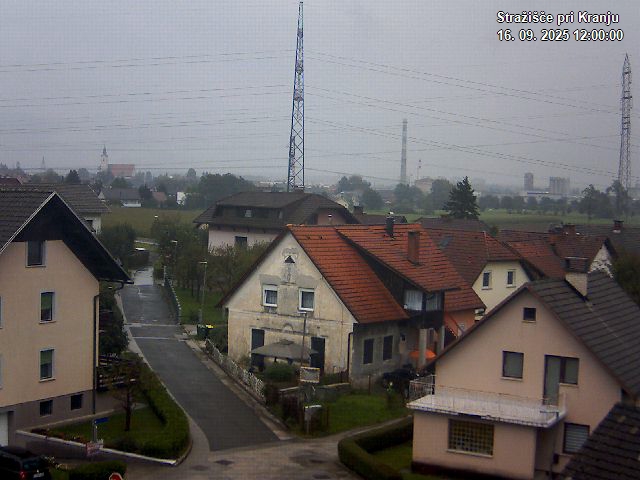 Pogled s postaje proti Krvavcu ob 12:00