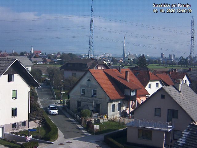 Pogled s postaje proti Krvavcu ob 12:00